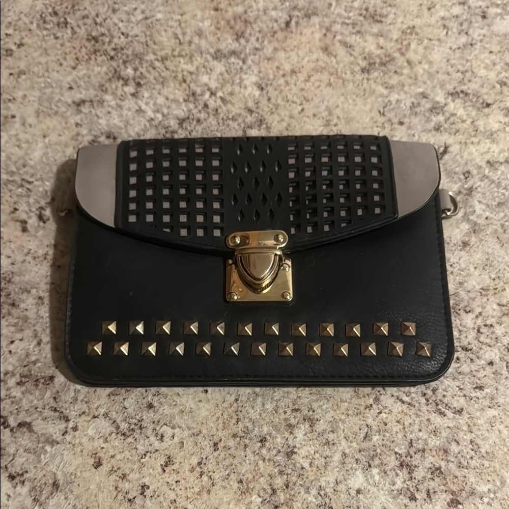URBAN ENERGY ⚡️❤️Black and Gold Studded Women's Clutch ❤️🥰